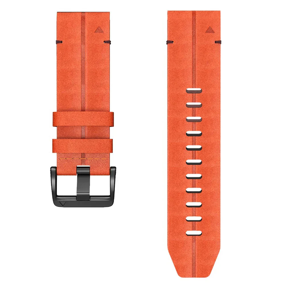 Quick-Fit band | 22mm (Echt leer & titanium) - 2 kleuren