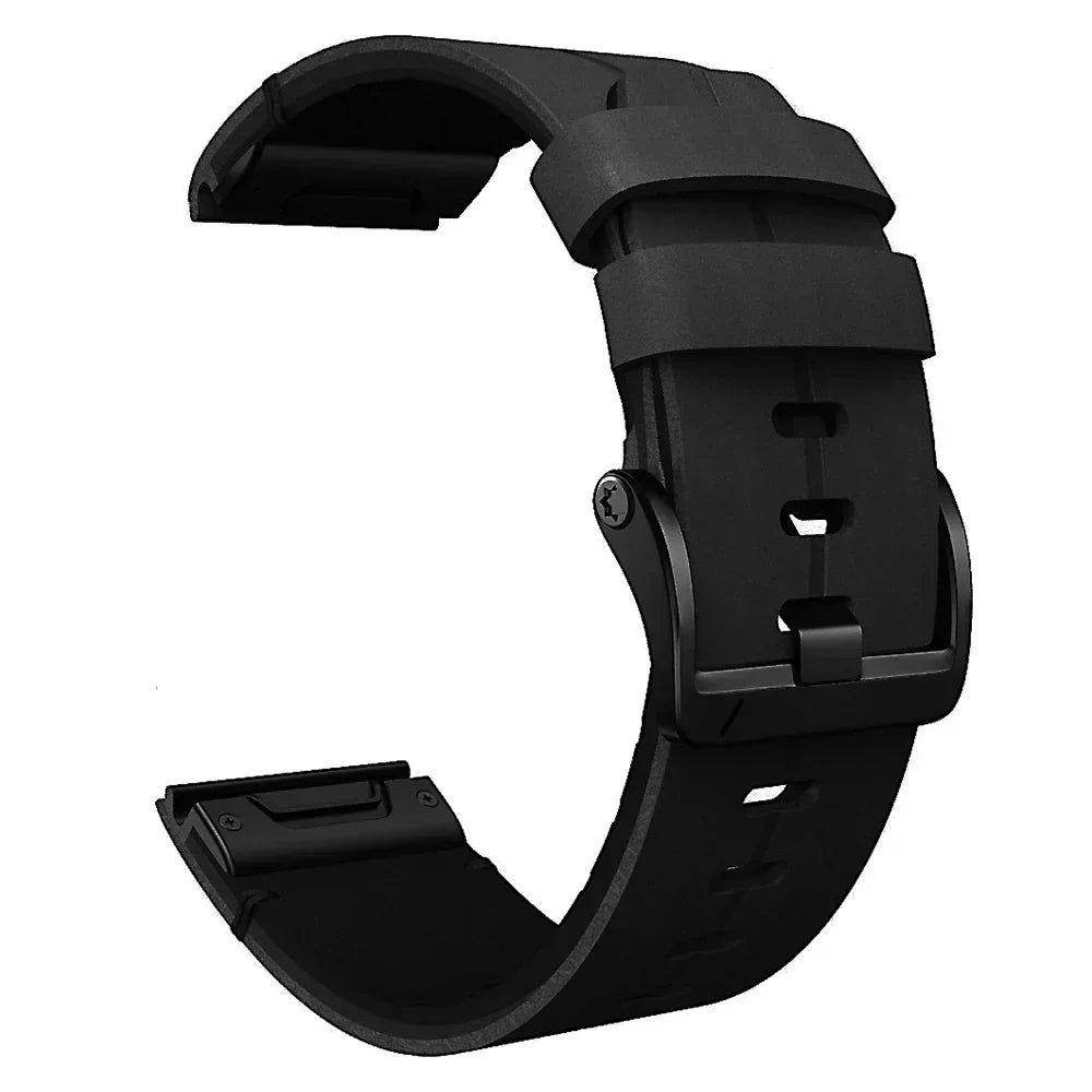 Quick-Fit band | 22mm (Echt leer & titanium) - 2 kleuren