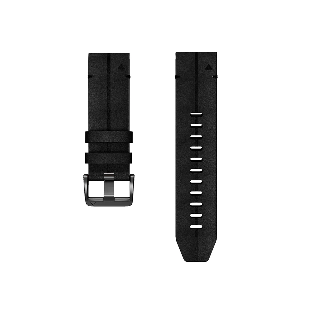 Quick-Fit bandjes | 22mm (Echt leer & titanium) - 2 kleuren