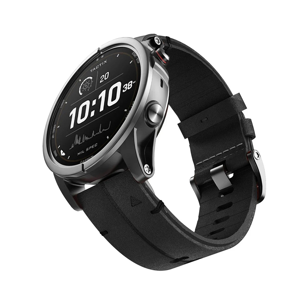 Quick-Fit bandjes | 26mm (Echt Leer & Titanium) - 2 kleuren