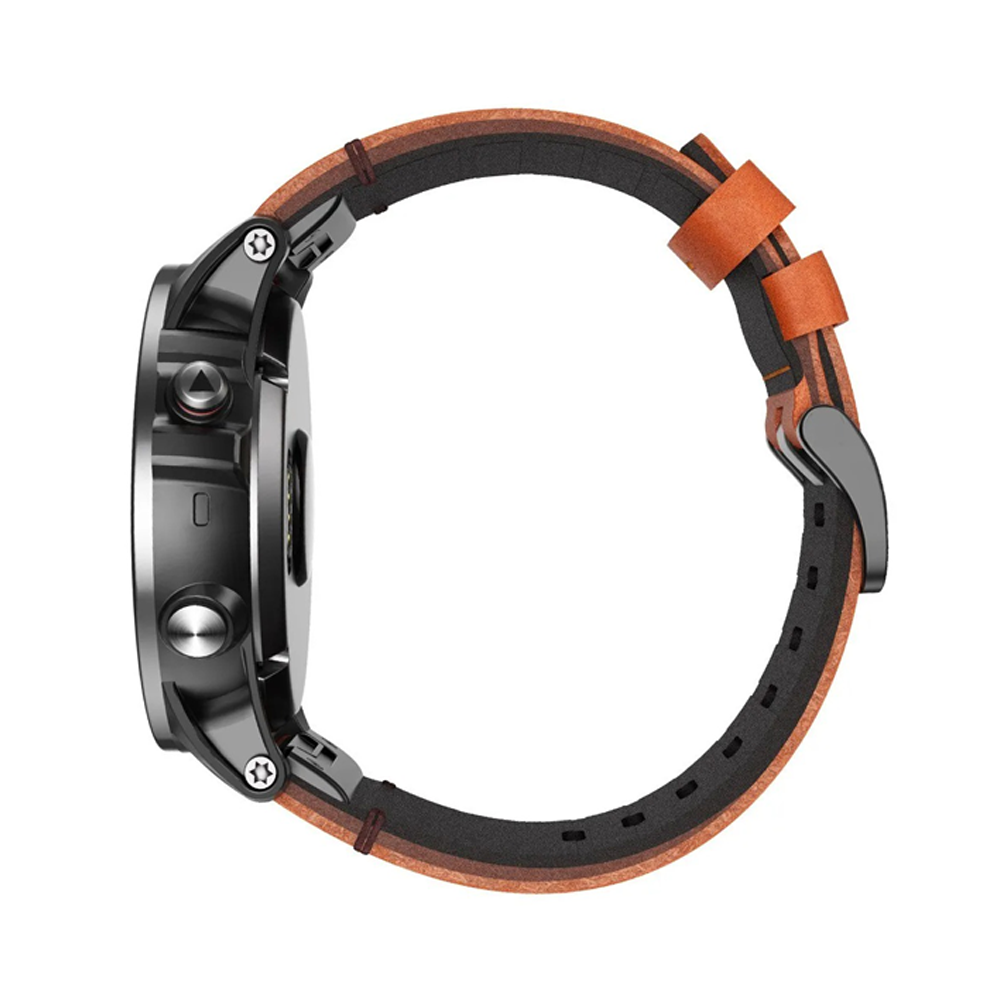 Quick-Fit bandjes | 26mm (Echt Leer & Titanium) - 2 kleuren